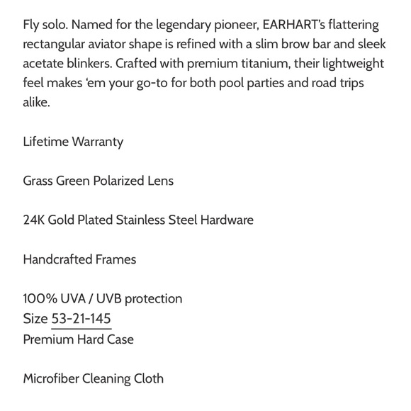 KREWE Earhart Blinker 24k + Zulu Polarized Sunglasses - Picture 7 of 7